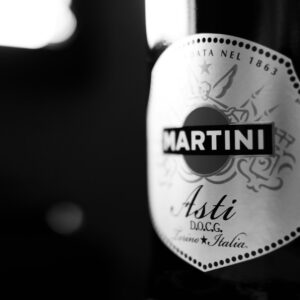 a close up of a bottle of wine