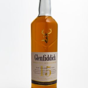 A bottle of glenfiddich 15 year old scotch.