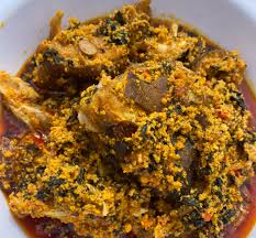 Egusi Soup (Choice of Goat Meat, Beef, Fish, Snail or Assorted)